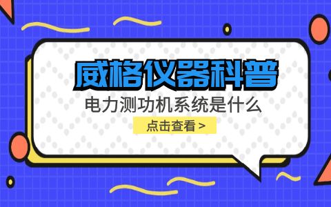 威格儀器科普-電力測(cè)功機(jī)系統(tǒng)是什么，分類和組成部分有哪些?插圖