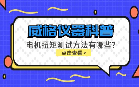 威格儀器-電機(jī)扭矩測試方法有哪些?插圖